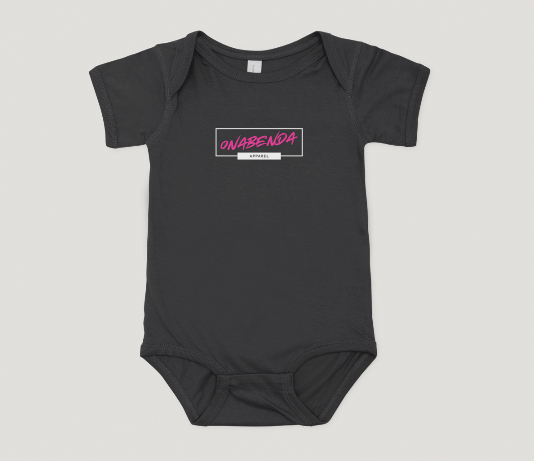 Onabenda Classic Short Sleeve Black Onesie