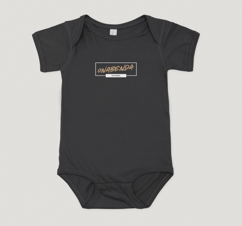 Onabenda Classic Short Sleeve Black Onesie