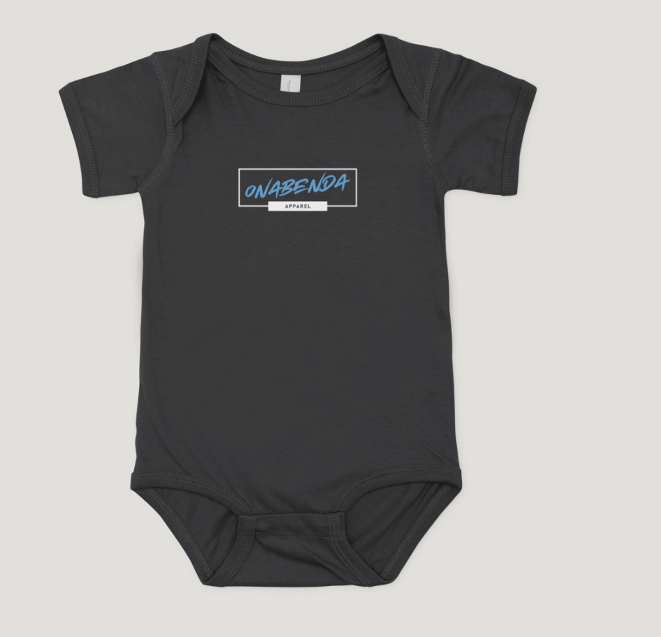 Onabenda Classic Short Sleeve Black Onesie