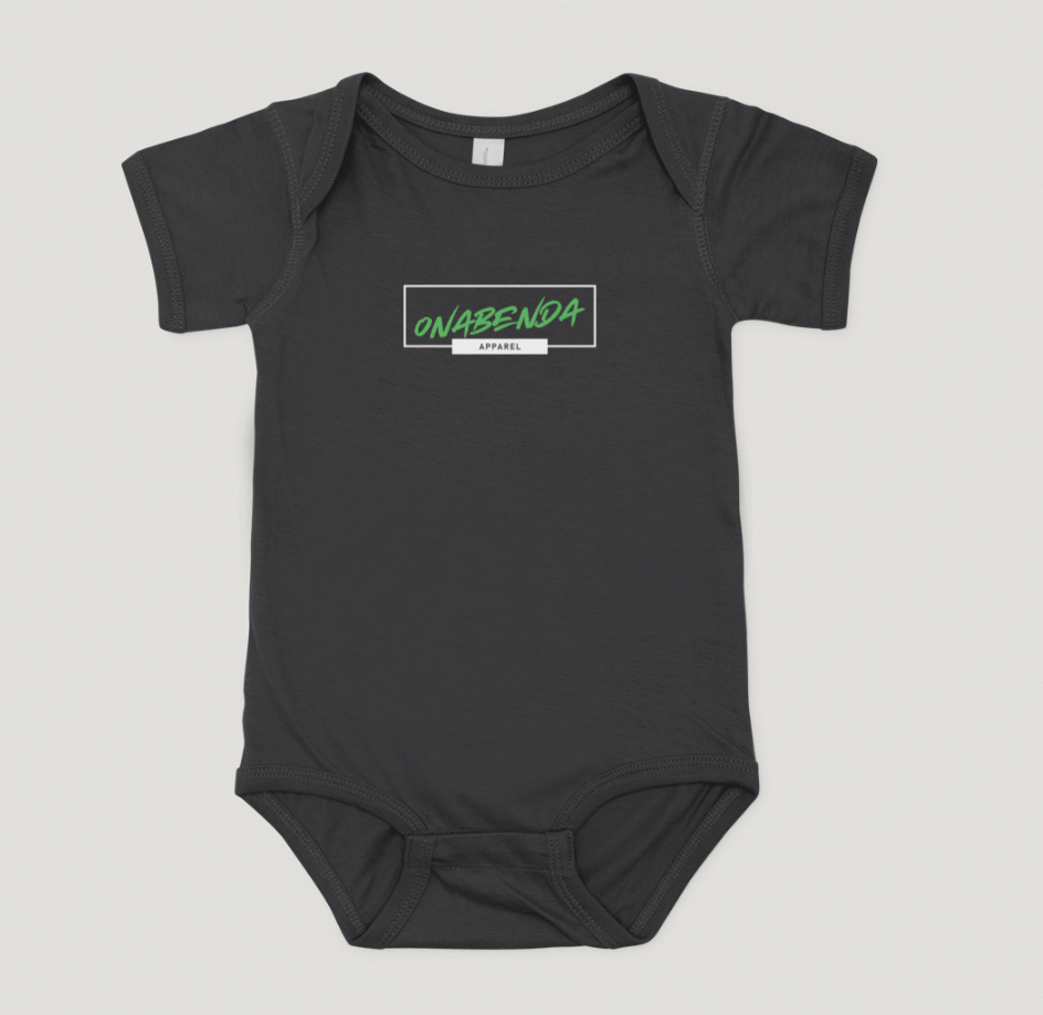 Onabenda Classic Short Sleeve Black Onesie