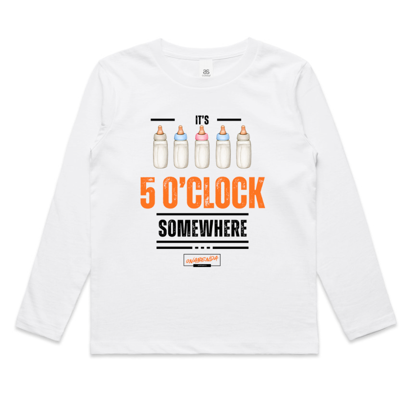 It's 5 O'Clock Somewhere Toddler Long Sleeve Tee