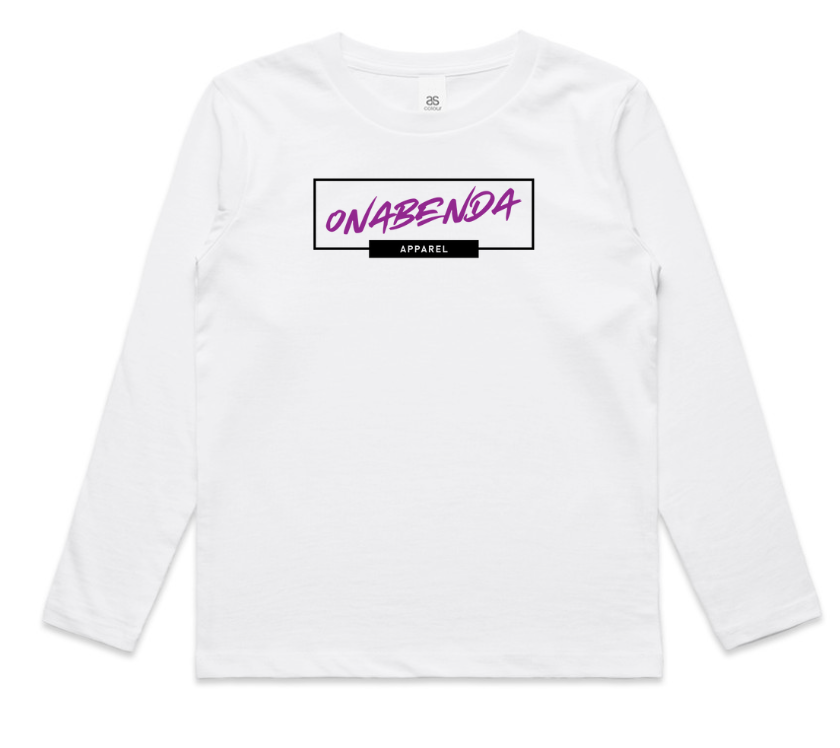 Onabenda Classic Toddler Long Sleeve White Tee
