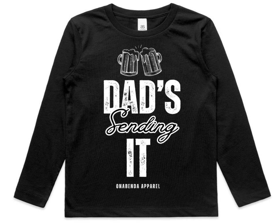 Dad's Sending It Toddler Long Sleeve Tee