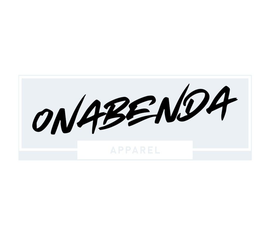 Onabenda Apparel logo with black text on a white background