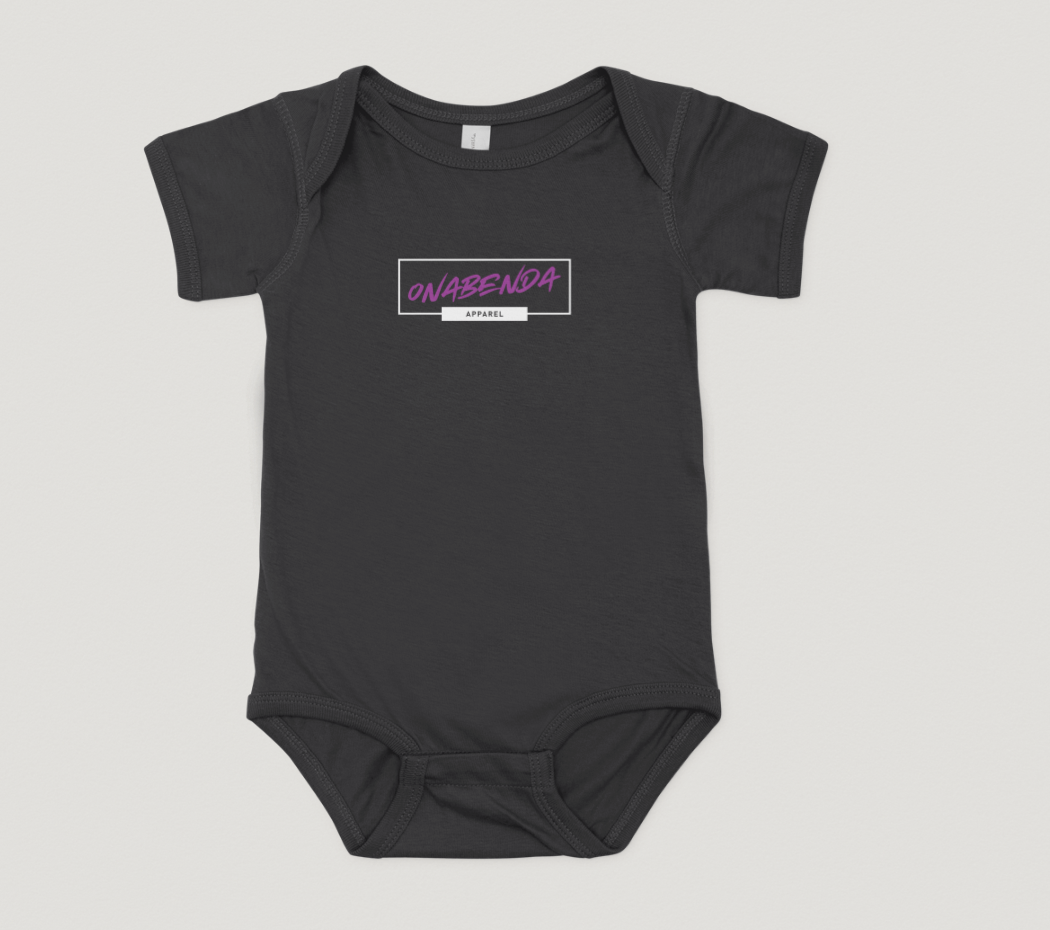 Onabenda Classic Short Sleeve Black Onesie