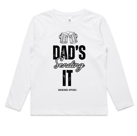 Dad's Sending It Toddler Long Sleeve Tee