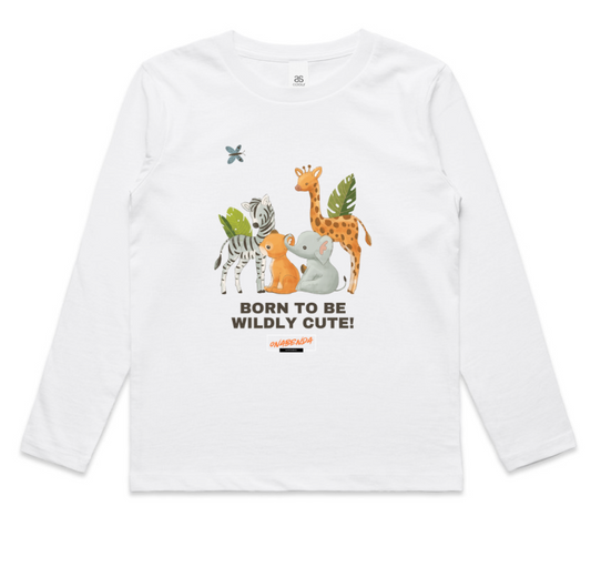 Born to Be Wildly Cute Toddler Long Sleeve Tee