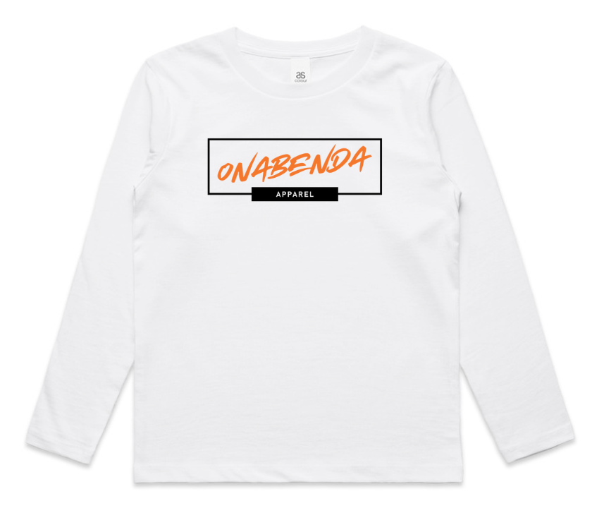 Onabenda Classic Toddler Long Sleeve White Tee