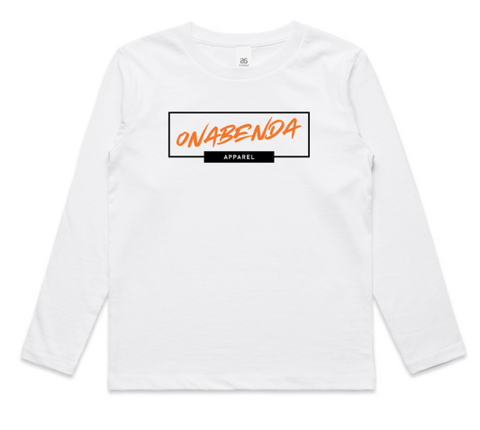 Onabenda Classic Toddler Long Sleeve White Tee