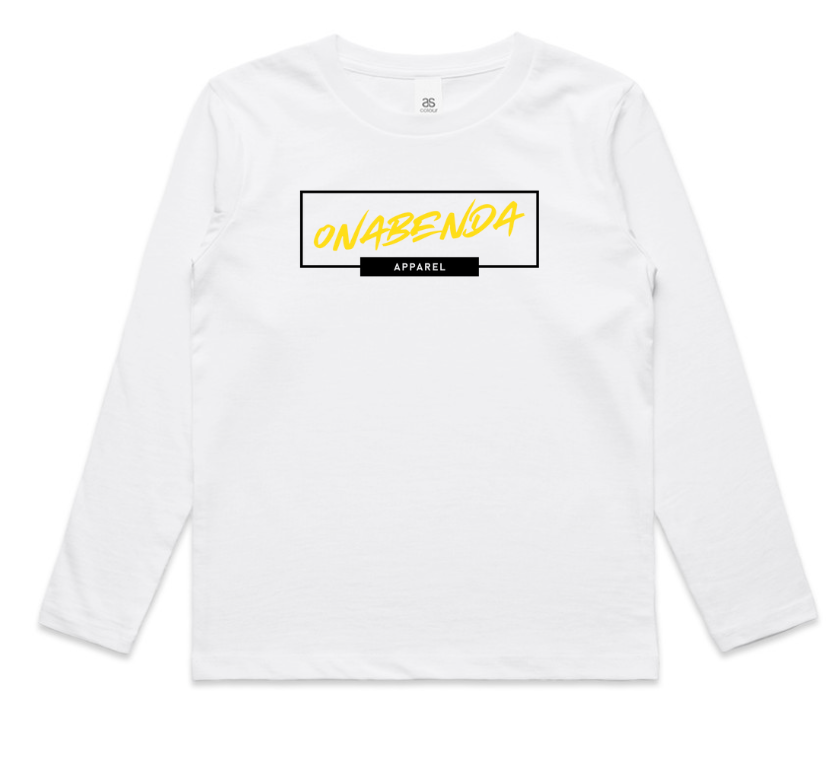 Onabenda Classic Toddler Long Sleeve White Tee