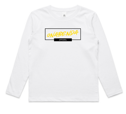 Onabenda Classic Toddler Long Sleeve White Tee