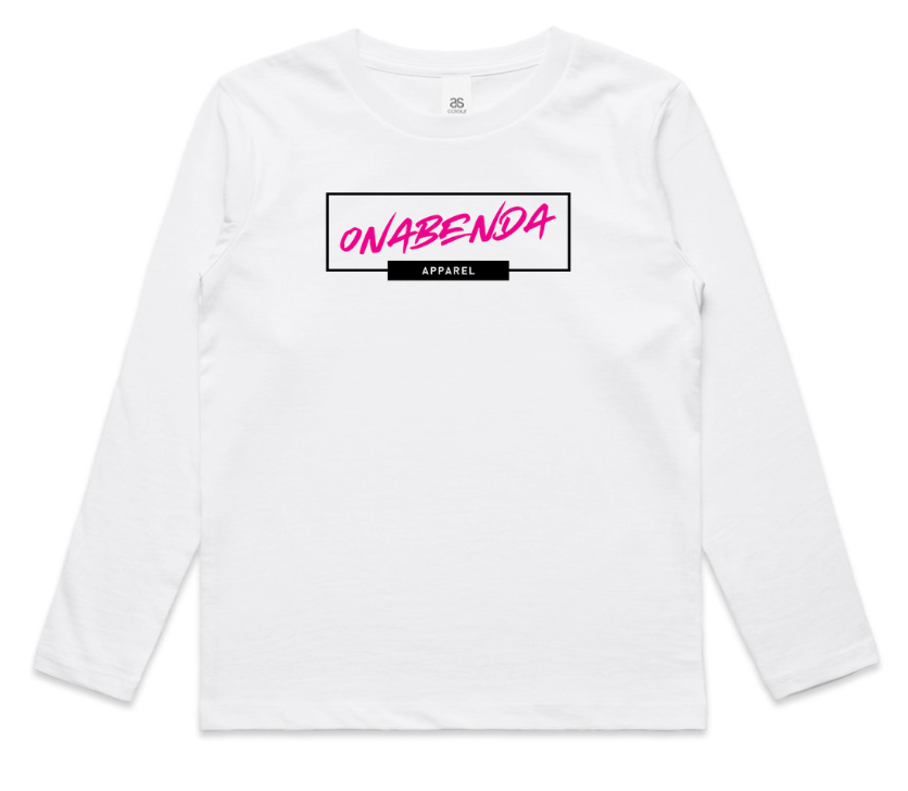 Onabenda Classic Toddler Long Sleeve White Tee