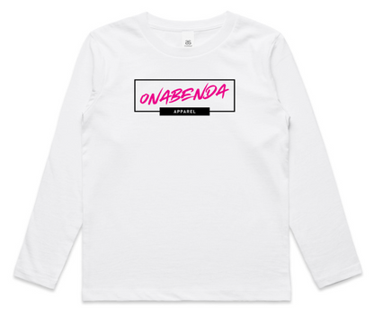 Onabenda Classic Toddler Long Sleeve White Tee
