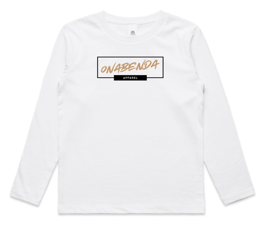 Onabenda Classic Toddler Long Sleeve White Tee