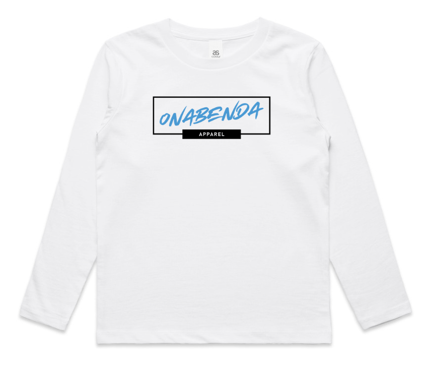 Onabenda Classic Toddler Long Sleeve White Tee