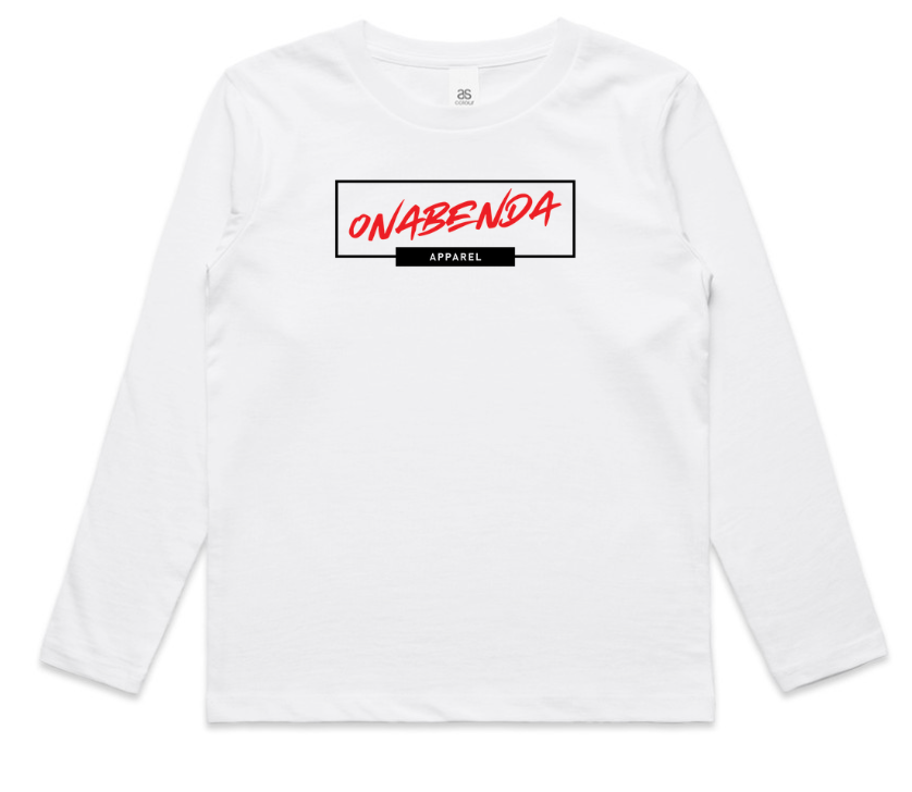Onabenda Classic Toddler Long Sleeve White Tee