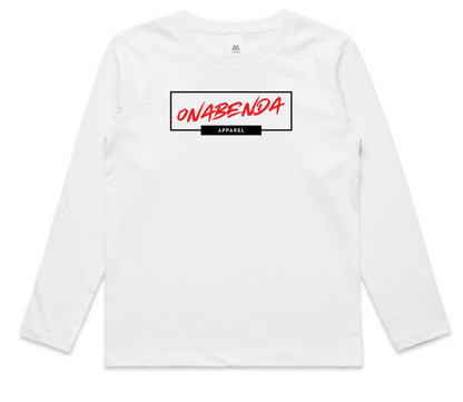 Onabenda Classic Toddler Long Sleeve White Tee
