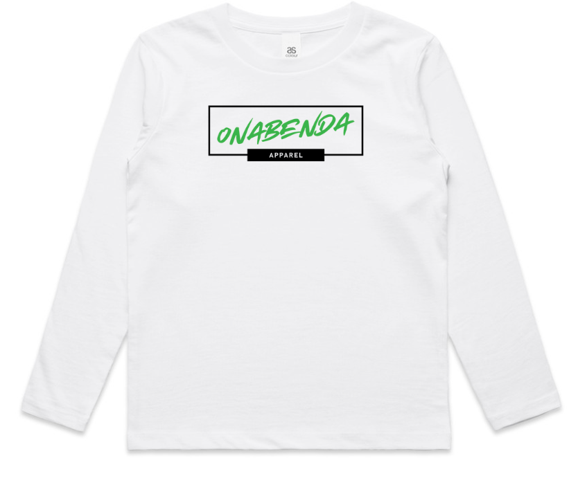 Onabenda Classic Toddler Long Sleeve White Tee