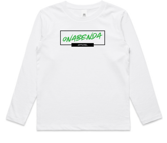 Onabenda Classic Toddler Long Sleeve White Tee