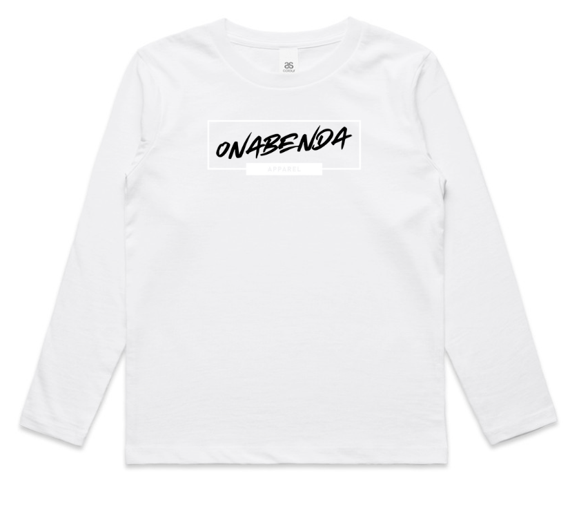 Onabenda Classic Toddler Long Sleeve White Tee