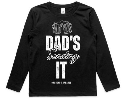 Dad's Sending It Toddler Long Sleeve Tee