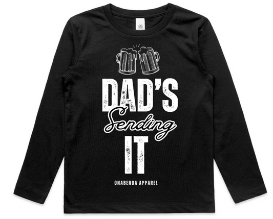 Dad's Sending It Toddler Long Sleeve Tee