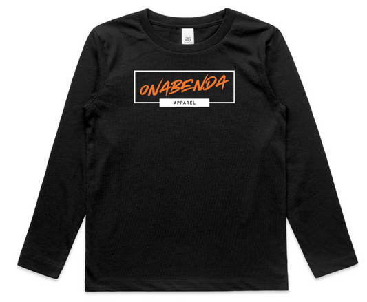 Onabenda Classic Toddler Long Sleeve Black Tee