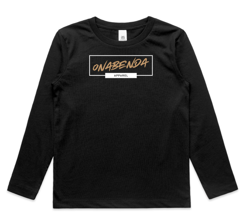 Onabenda Classic Toddler Long Sleeve Black Tee