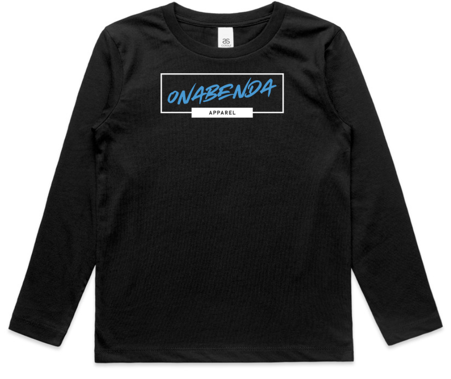 Onabenda Classic Toddler Long Sleeve Black Tee