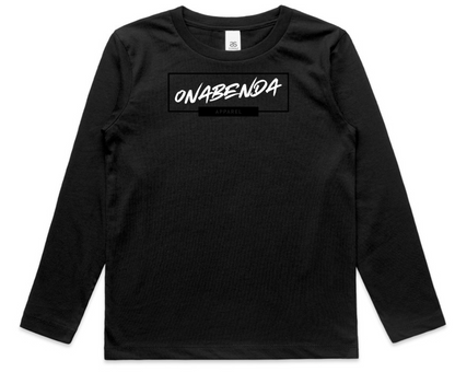 Onabenda Classic Toddler Long Sleeve Black Tee