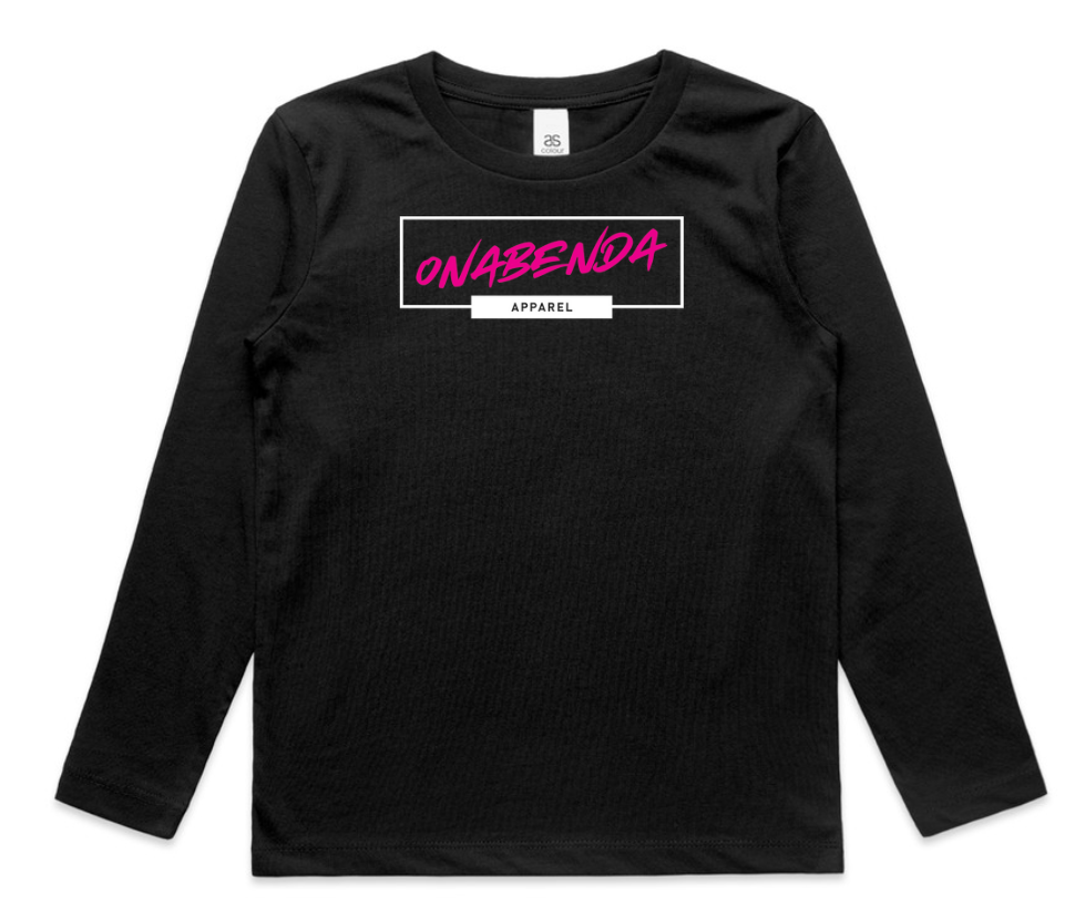 Onabenda Classic Toddler Long Sleeve Black Tee