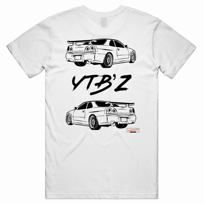Unisex Graphic T-Shirt Australia –  White YTB 'Z Cotton Tee